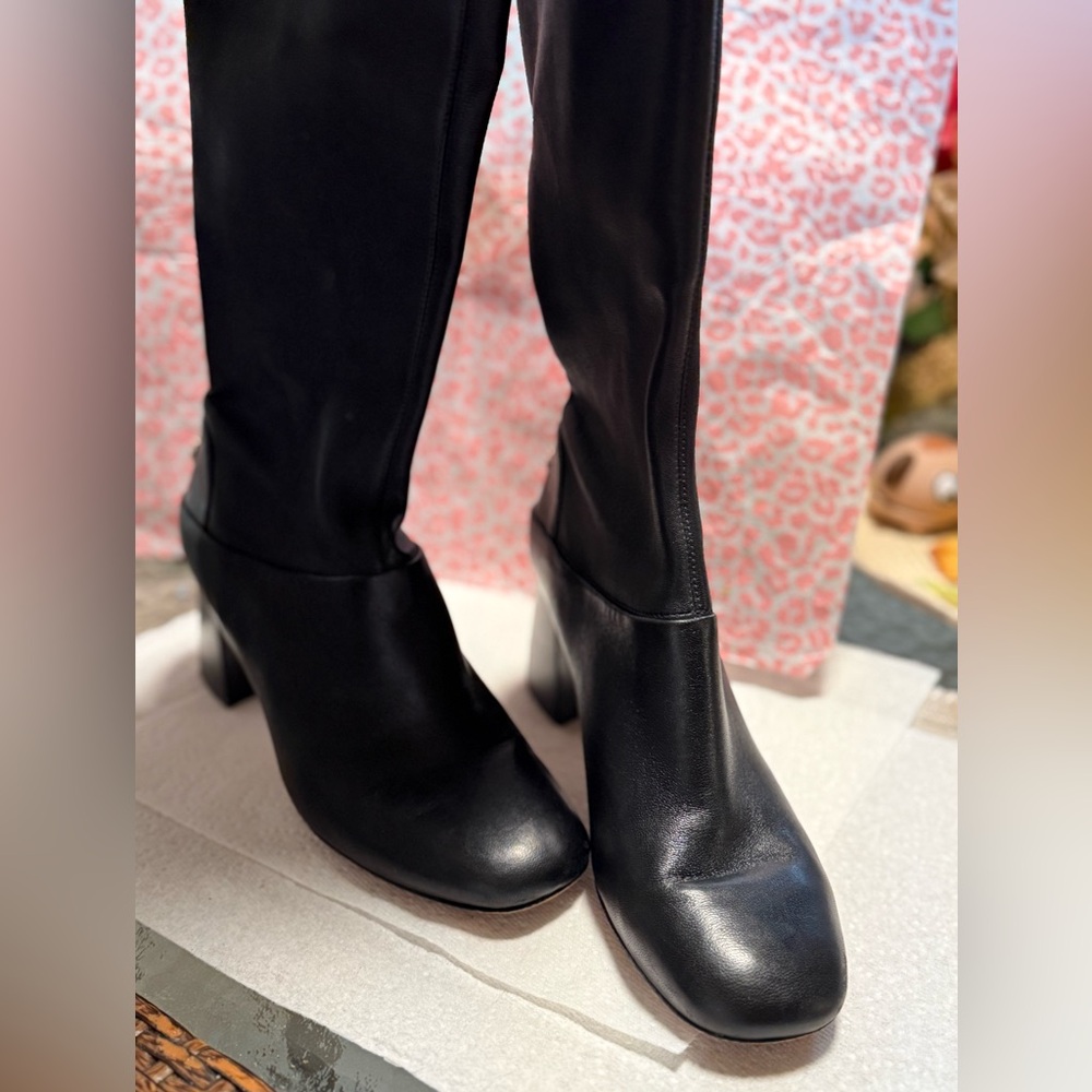 Tory Burch Elegant Black Leather Women's Boots - Picture 3 of 6